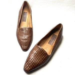 Ipanema “Spike” 100% Leather, Woven, Slip On Shoes.